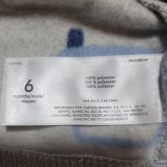 Carter’s Baby 3 Piece Hoodie Set with Car Print Size 6 Months NWT - Picture 4 of 13